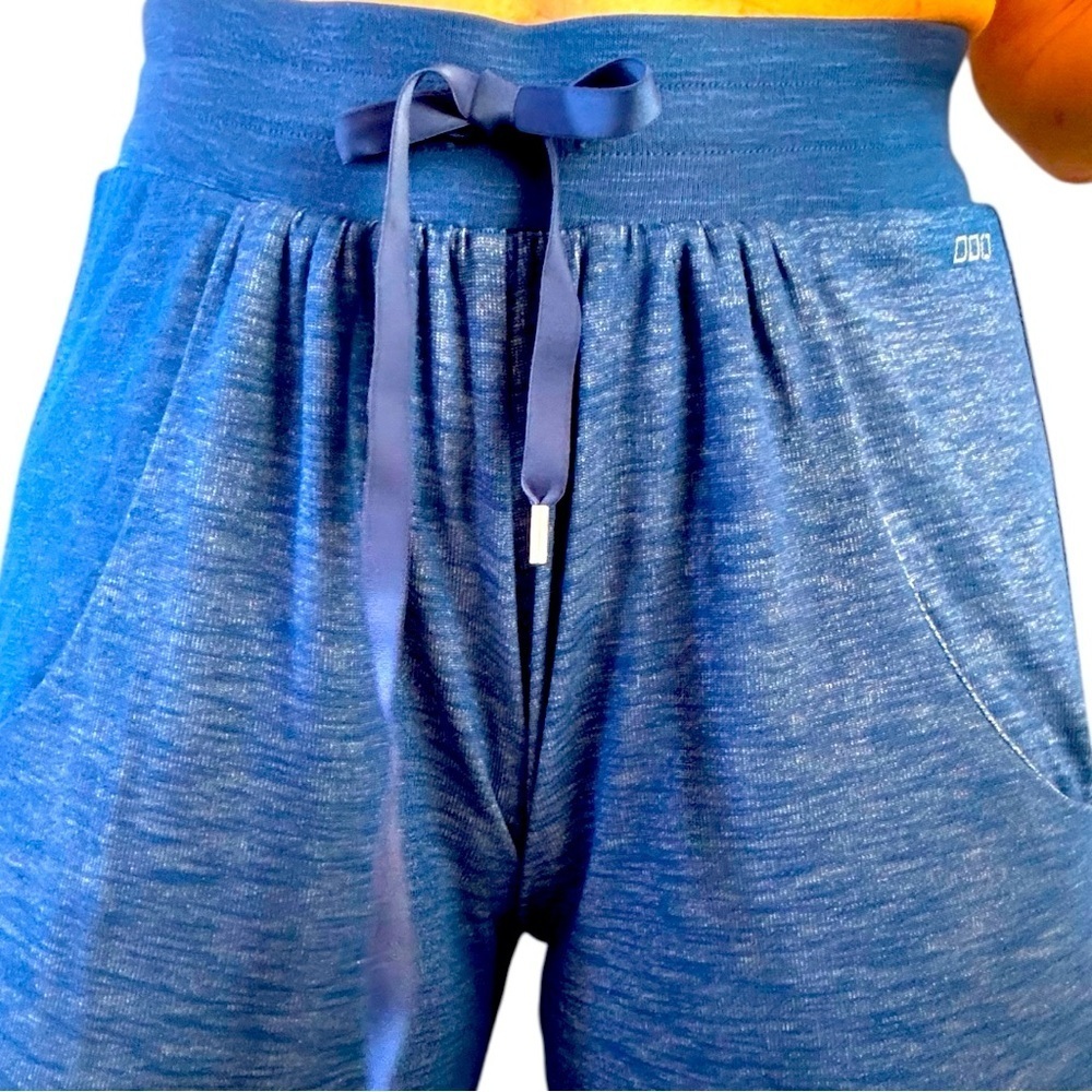 Lorna Jane Blue Jogger Pants with Drawstring high waist.